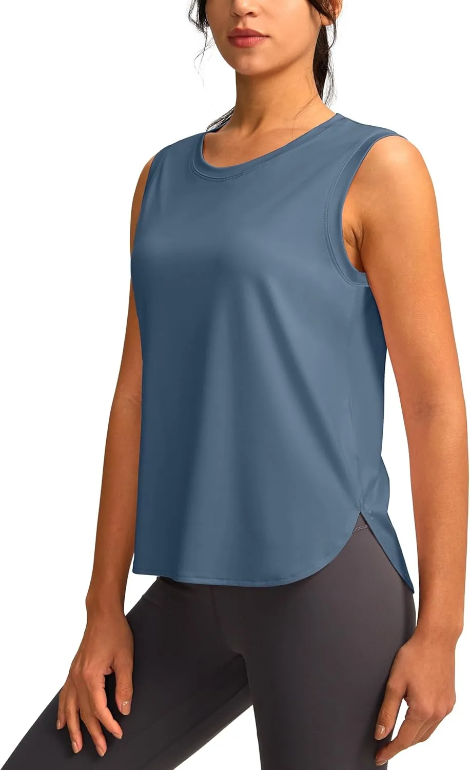 YYV Women's Workout Tank Tops Lightweight Sleeveless Workout Tops Loose Fit Yoga Athletic Running Shirts