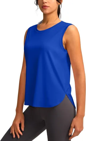 YYV Women's Workout Tank Tops Lightweight Sleeveless Workout Tops Loose Fit Yoga Athletic Running Shirts